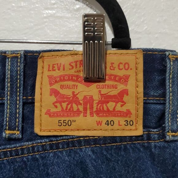 Levi's 550 Relaxed Straight Jeans Classic Fit Size 40x30 - Picture 12 of 13
